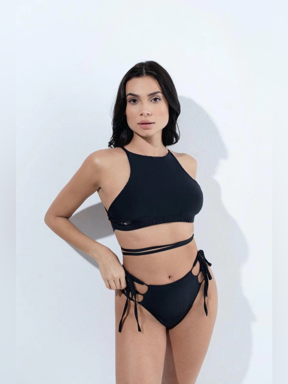 RAD Tie Me Up Halter Polewear Top and Strappy Bottoms size S
